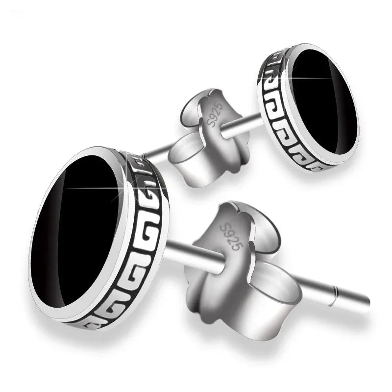LiHong 925 Silver Men's Single Earring | Street Punk Hip-Hop Jewelry
