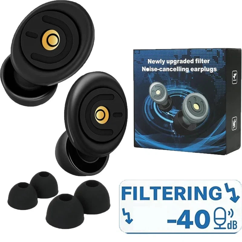 Reusable Silicone Ear Plugs for Noise Reduction | Sleep, Swimming & Travel Earplugs Set