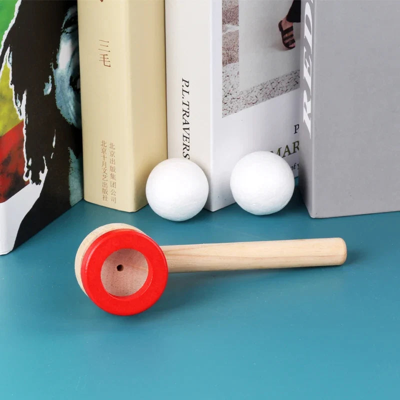 Wooden Balance Blowing Toys | Floating Blow Pipe Ball Game for Kids