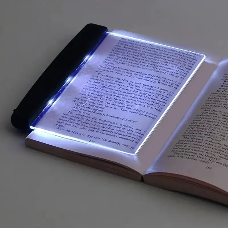 Flat Panel LED Book Light | Eye-Caring Portable Reading Lamp for Bed Travel