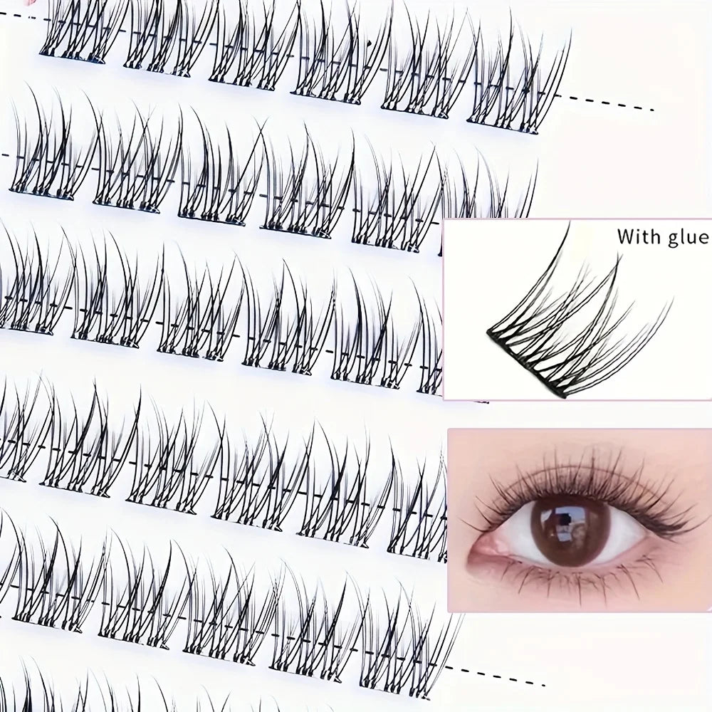 Self-Adhesive Eyelashes | No Glue Needed, C-Curl, Japanese-Korean Beauty Series for Everyday & Special Events
