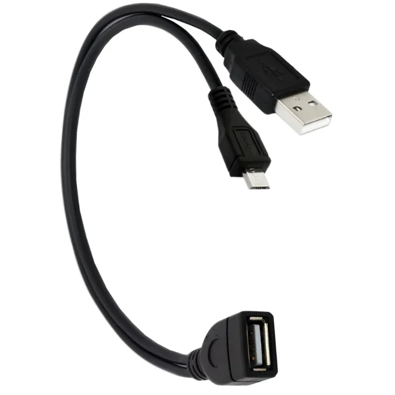 2-in-1 Micro USB to USB OTG Adapter with Power Cable | For Fire Stick, PlayStation Classic & More