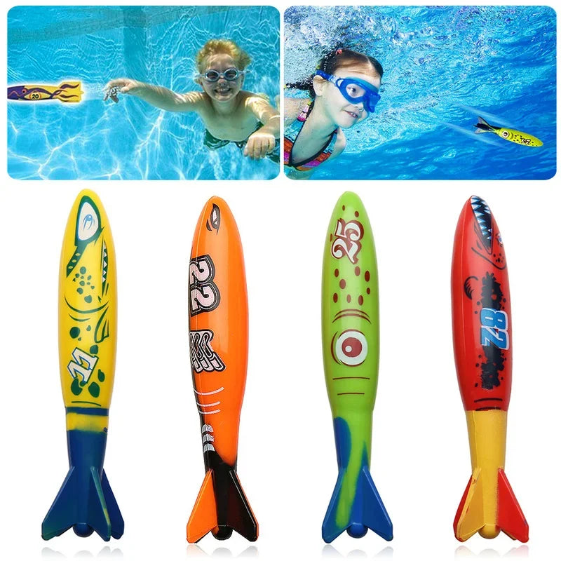 Kid Summer Shark Rocket Throwing Toy | Swimming Pool Dive Game Water Fun Toys