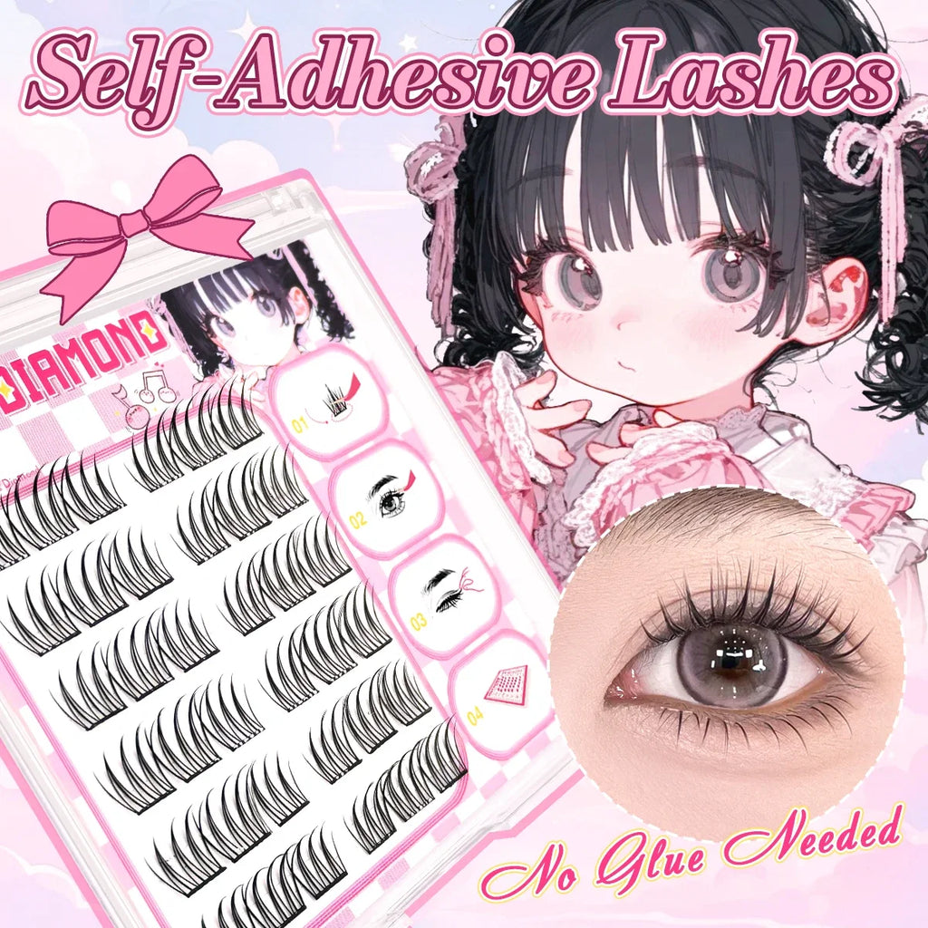 Glue Free False Eyelash | Natural Style Reusable Lashes for Beginners