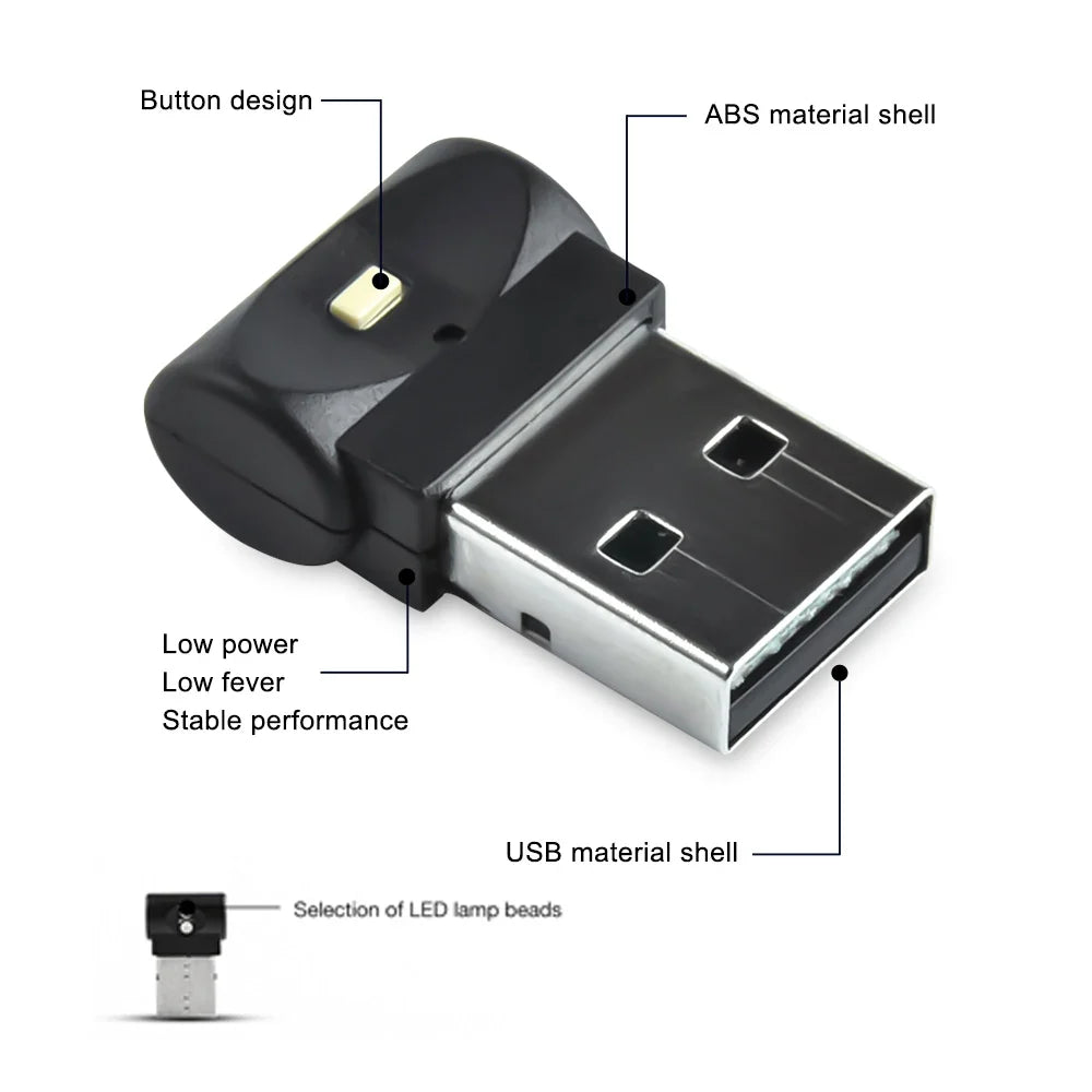 Mini USB LED Car Light | Auto Interior Atmosphere Light