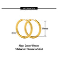 10pc 18K PVD Gold Plated Hoop Earrings Set | Unisex Punk Hip Hop Jewelry
