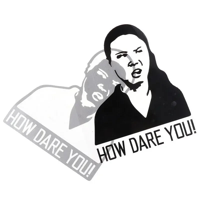 How Dare You Car Sticker | Waterproof Vinyl Decal for Laptop, Car & Wall