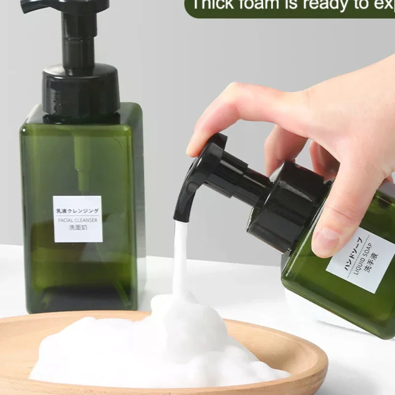 Manual Foaming Soap Dispenser | 250/450/650ml Portable Press Pump Bottle for Bathroom and Travel