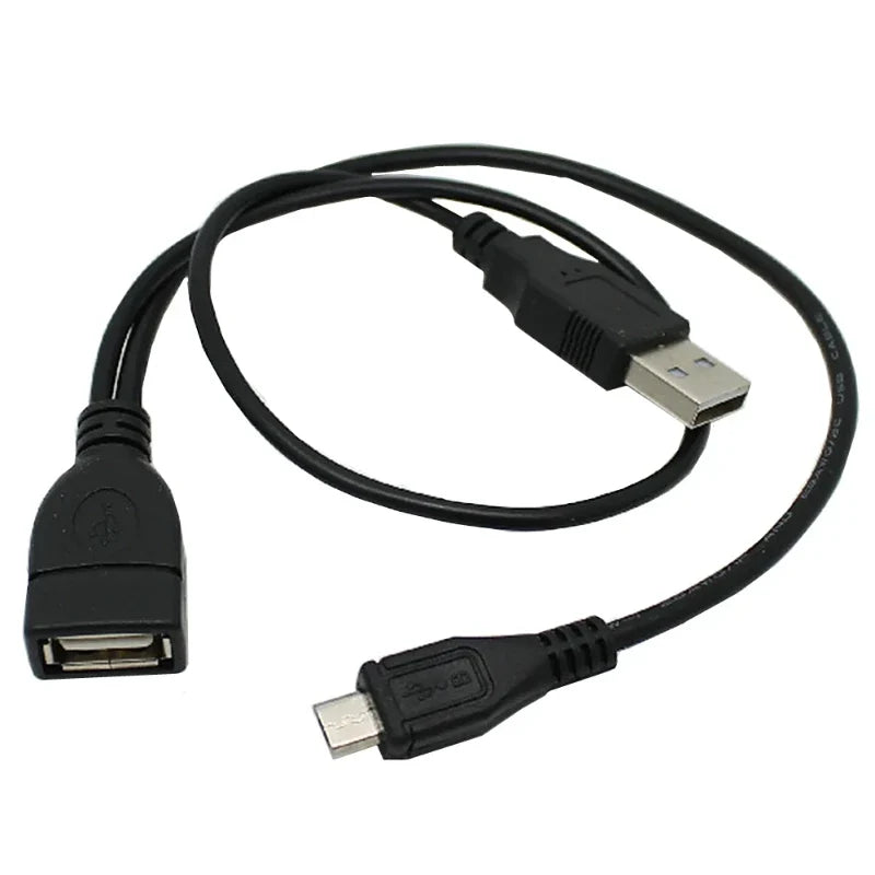 2-in-1 Micro USB to USB OTG Adapter with Power Cable | For Fire Stick, PlayStation Classic & More