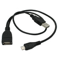 2-in-1 Micro USB to USB OTG Adapter with Power Cable | For Fire Stick, PlayStation Classic & More
