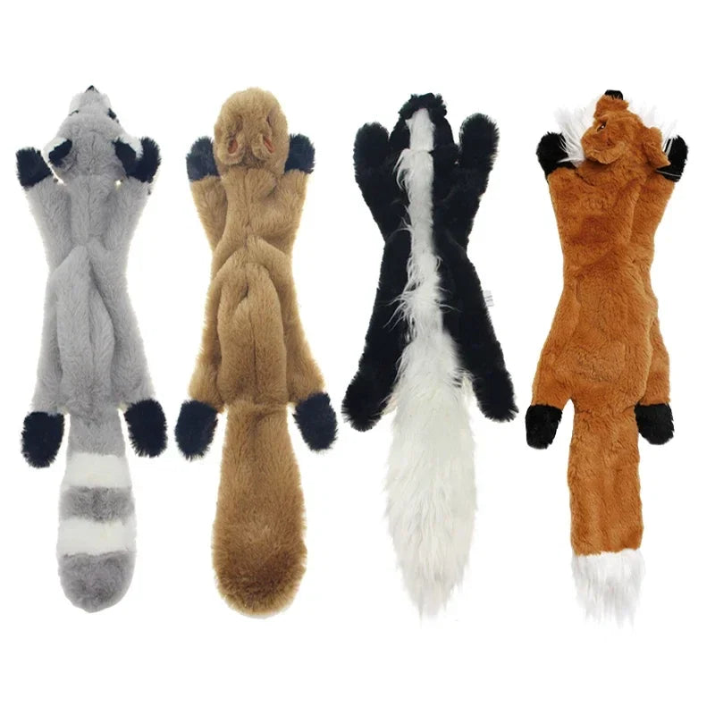 Squeaky Dog Toy | No Stuffing Plush Toy with Built In Sounders