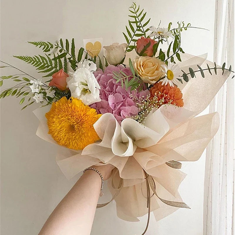 40Pcs Soft Cotton Flower Wrapping Paper | Bouquet Lining for DIY Gifts