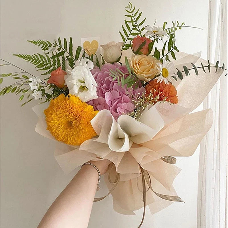Soft Cotton Flower Wrapping Paper | Bouquet Lining for Gift DIY