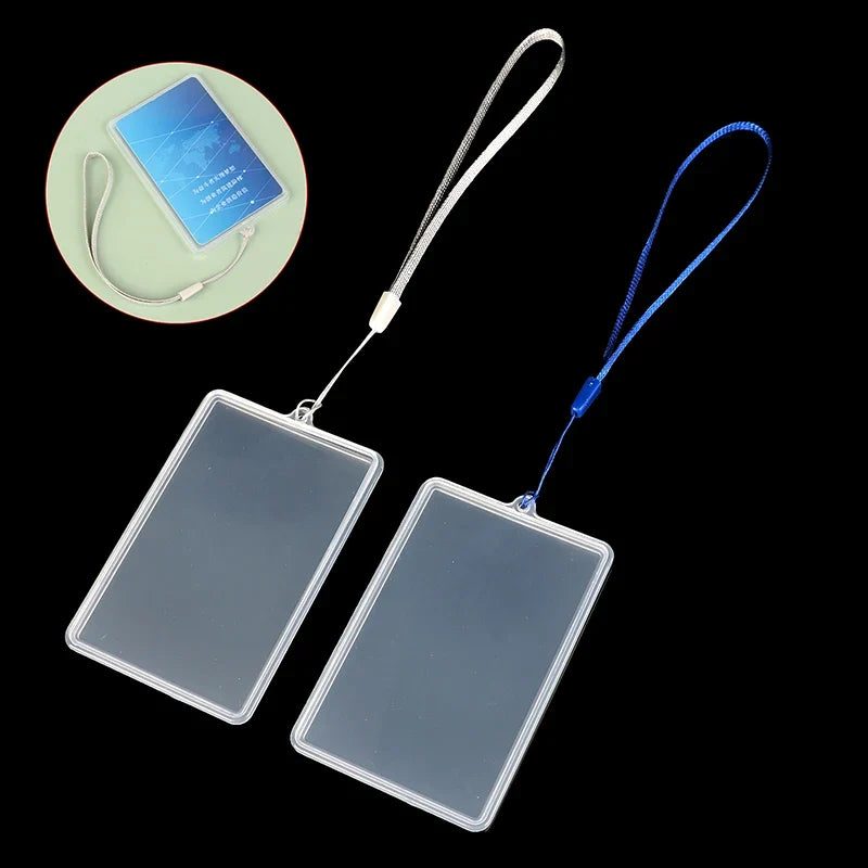 Transparent Card Holder Case | Waterproof ID Card Sleeve with Lanyard