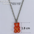 33 Styles Cute Resin Gummy Bear Chain Necklaces | Candy Color Pendant Jewelry for Women