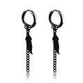 Vintage Punk Stainless Steel Stud Earrings for Men Women | 1 Pair Black Earrings Set