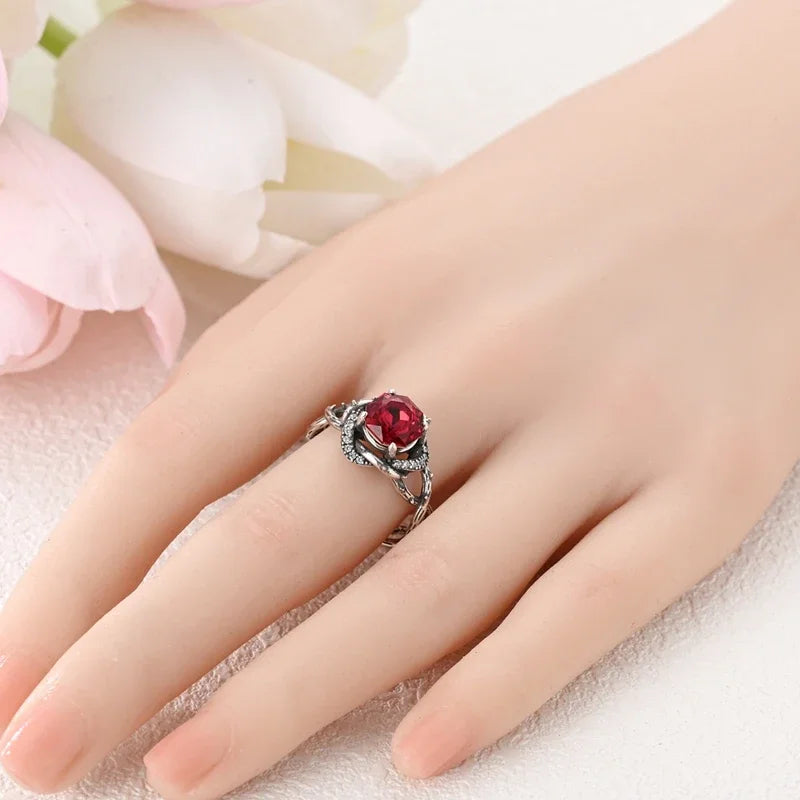 925 Sterling Silver Heart Ring | Sparkling Zircon Infinity Love Band