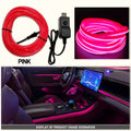 Car Interior EL Wire Neon Strip Lights | DIY Flexible Atmosphere LED Lamp for Dashboard