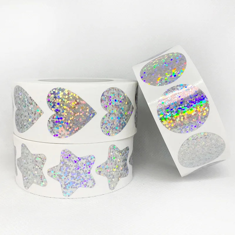 Heart Thank You Stickers | Small Roll Packaging Stickers for Photocard Decor