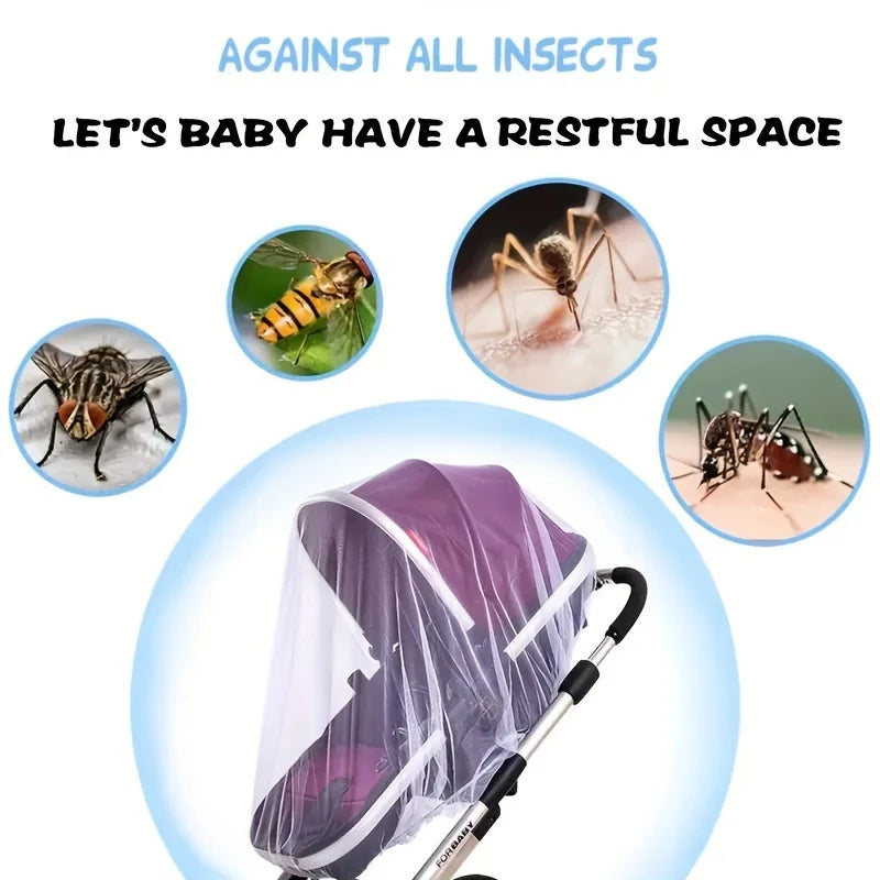 Full Face Baby Stroller Mosquito Net | Breathable Insect Proof Dust Cover
