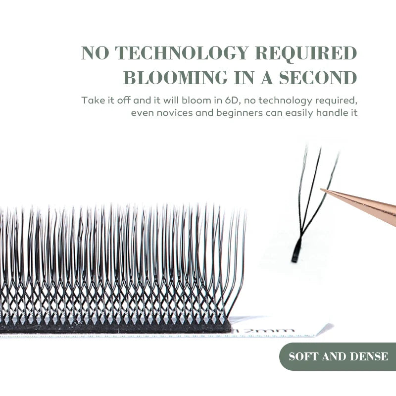 DeceMars U-Shaped 6D Eyelash Extensions | Salon Quality Synthetic Lashes