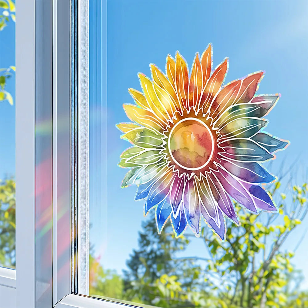 Sunflower Window Decals | Rainbow Maker Self-Adhesive Wall Stickers