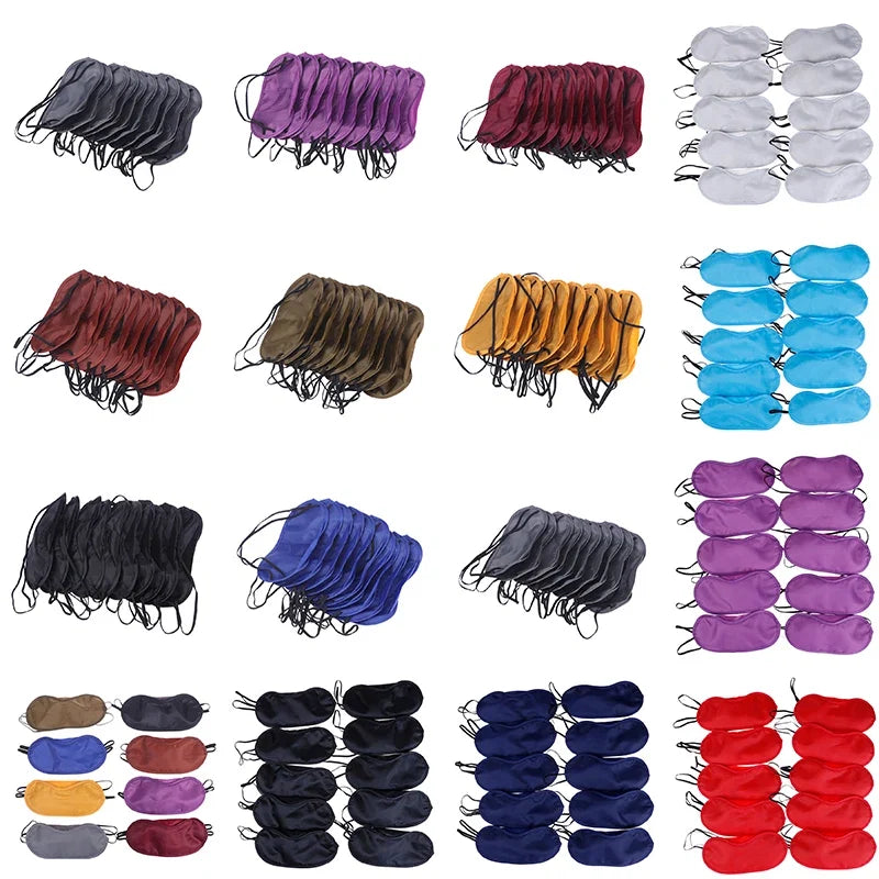 Silk Sleep Eye Mask Set | Light Blocking Padded Blindfold for Travel and Home
