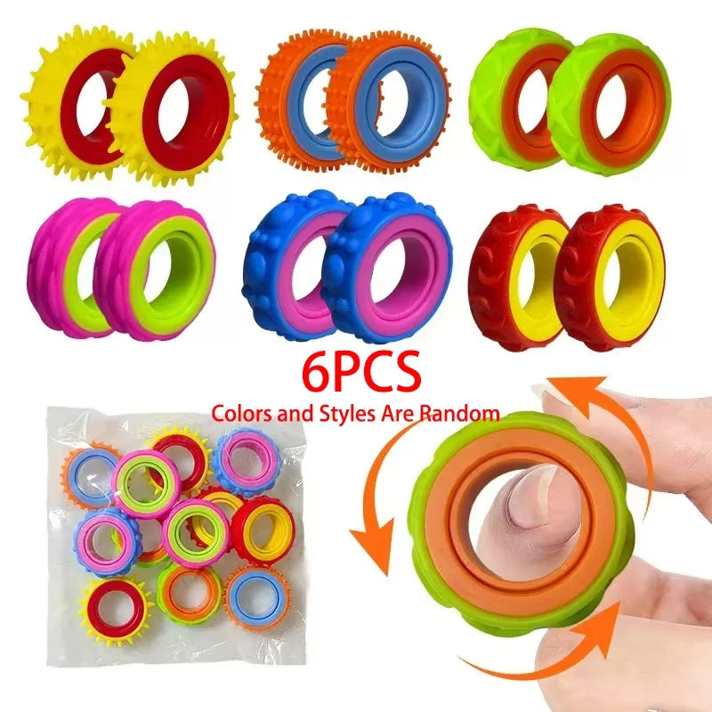 Rotating Fidget Ring | Sensory Stress Relief Toy for Adults and Kids