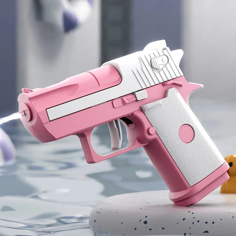 Mini Water Pistol | Mechanical Continuous Firing Water Gun for Summer Pool Shooting Fun