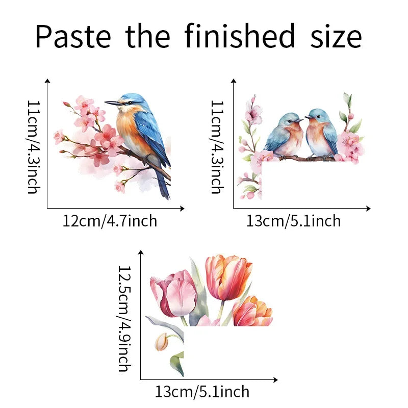 Tropical Green Leaves Wall Stickers | Self-Adhesive Flower Switch Decals for Home Decor