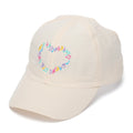 Embroidery Heart Children Baseball Cap for Girls | Ponytail Friendly Sun Hat