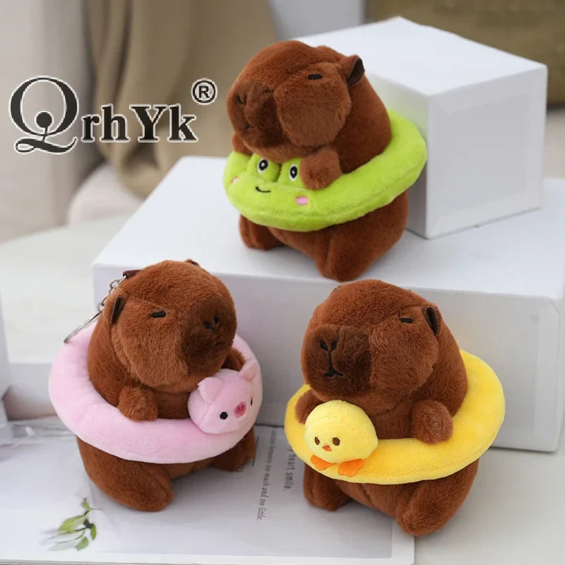 Capybara Plush Keychain | Cartoon Bag Pendant and Car Keyring