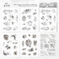 Watercolor Trace Stickers | 10pcs Romance of Watercolor DIY Journal Pack