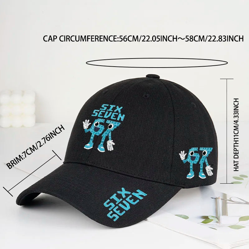 Retro '67 Cartoon Print Baseball Cap | Adjustable Unisex Streetwear