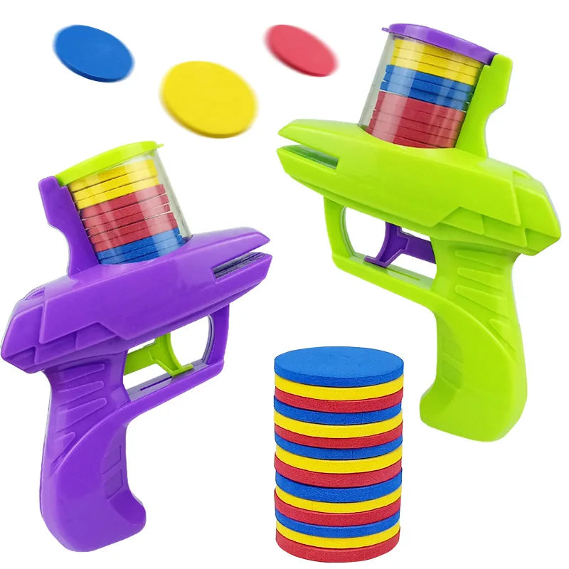 Foam Disc Launcher Set | Flying Disc Hand Shooter for Outdoor Games