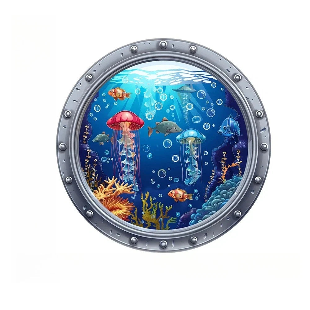 Classic 3D Sea World Dolphin Toilet Stickers | Self-Adhesive Waterproof Decor