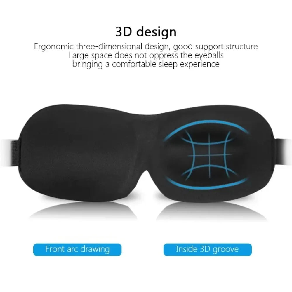 3D Contoured Sleep Eye Mask for Deep Sleep | Ergonomic Light Blocking Blindfold