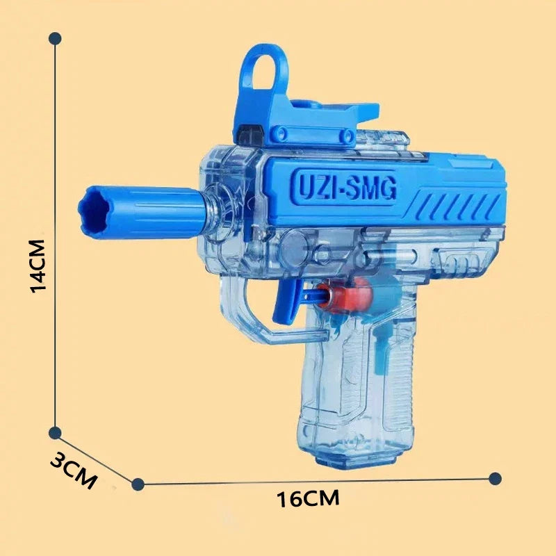 Water Gun Transparent Manual Squirt Gun Mini Water Blaster Summer Outdoor Pool Beach Party Toy for Kids Adults Birthday Gift