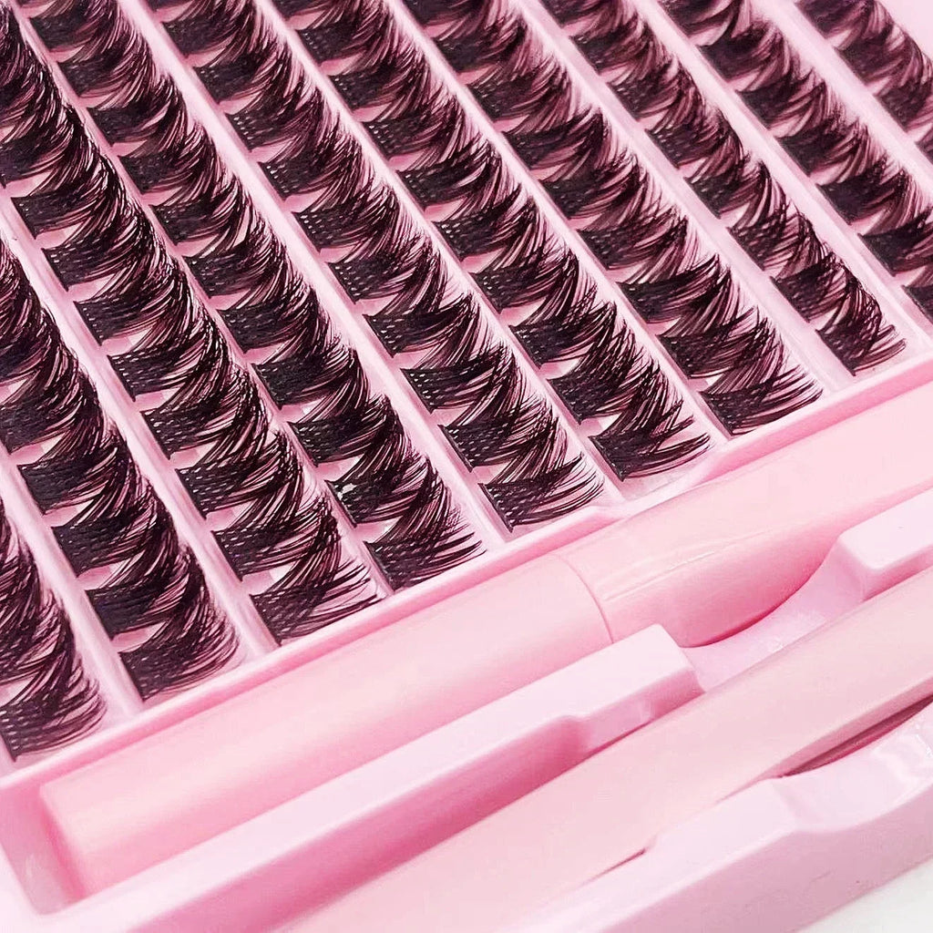 DIY Cluster Lashes 120pcs | Natural PBT Material 2-in-1 Set