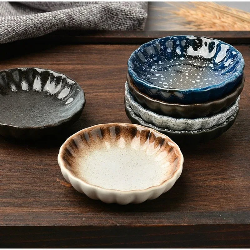 Japanese Sauce Dish | Ceramic Seasoning Dish for Barbecue and Snacks