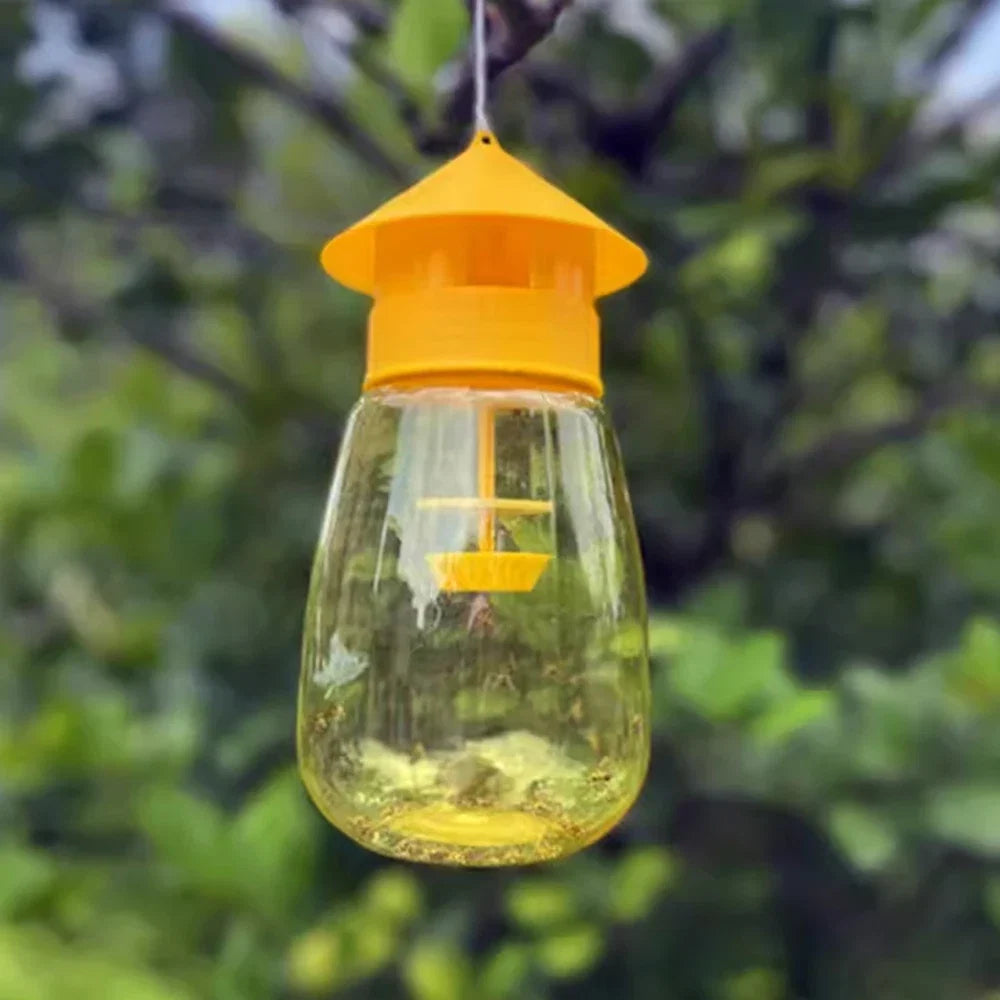 Fruit Fly Trap Killer | Yellow Plastic Drosophila Trap for Orchard and Garden Pest Control