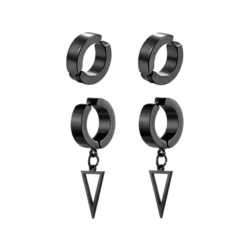 Clip-On Earrings Stainless Steel Round Ear Clip | No Piercing Fashion Jewelry