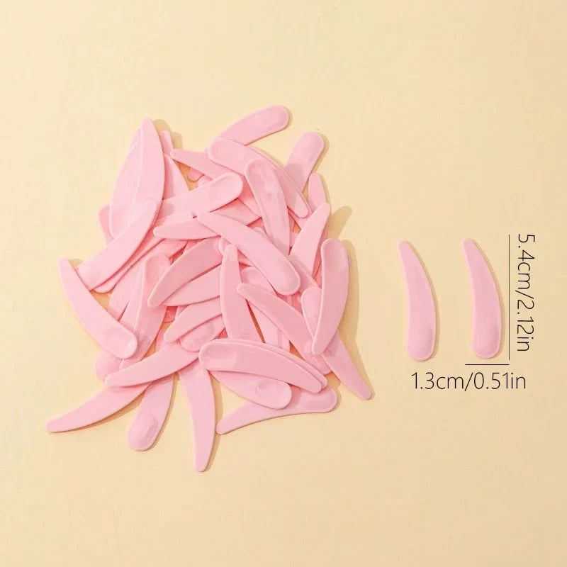 Plastic Face Cream Spoon Set | 50-Pack Crescent Spoons for Skincare