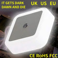 Mini LED Night Light with Light Sensor | Auto-On Square Night Lamp for Kids Room, Bedroom, Aisle