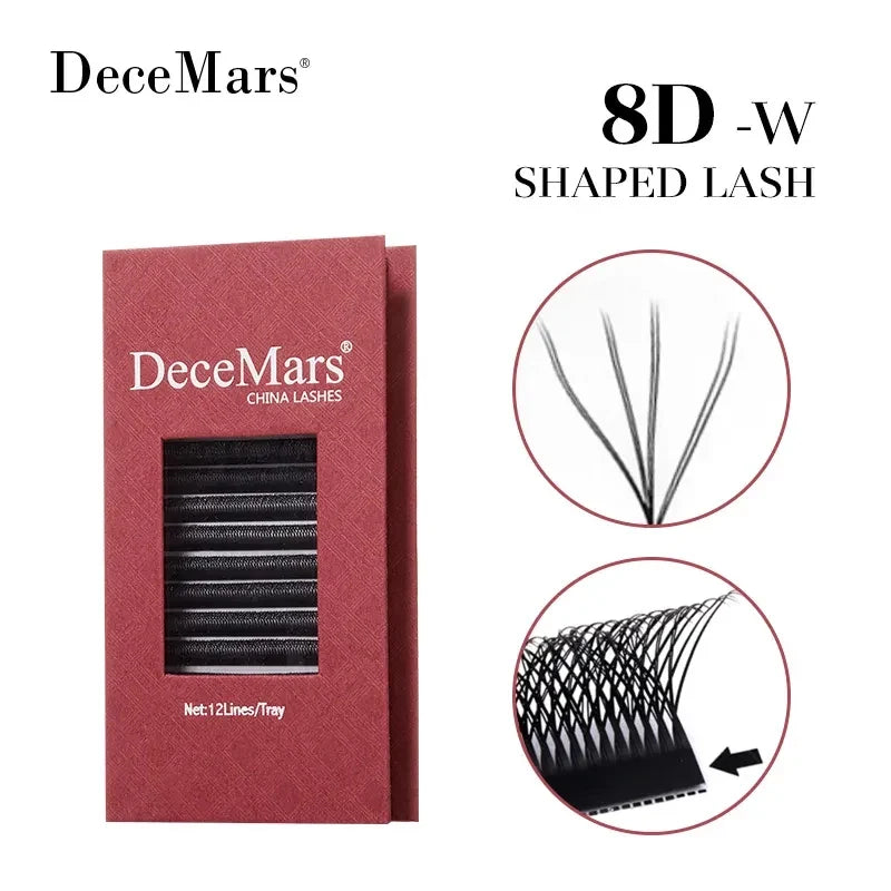 DeceMars 8D W Shaped Eyelash Extension Tray | Salon-Grade Volume Lashes