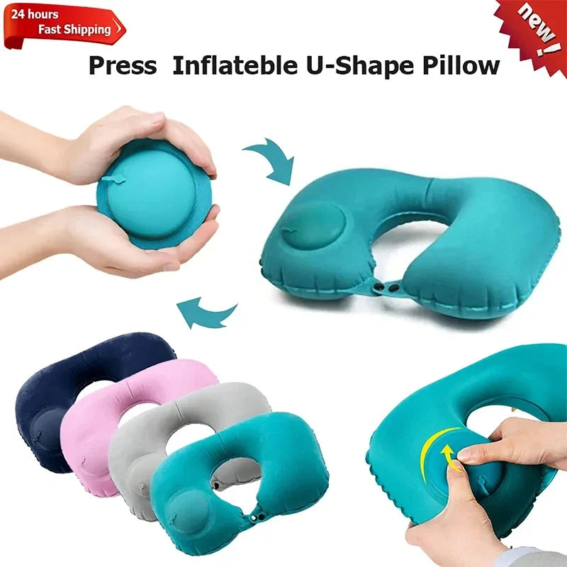 2025 New Inflatable Travel Neck Pillow | Portable U-Shaped Support Pillow