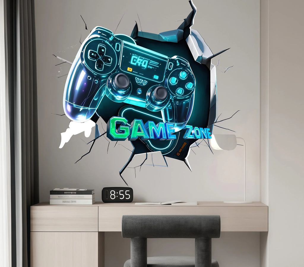 3D Visual Wall Sticker | Game Console Atmosphere Decal