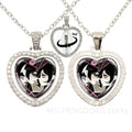 The Coffin Of Andy And Leyley Cosplay Necklace | Double Sided Glass Cabochon Heart Pendant