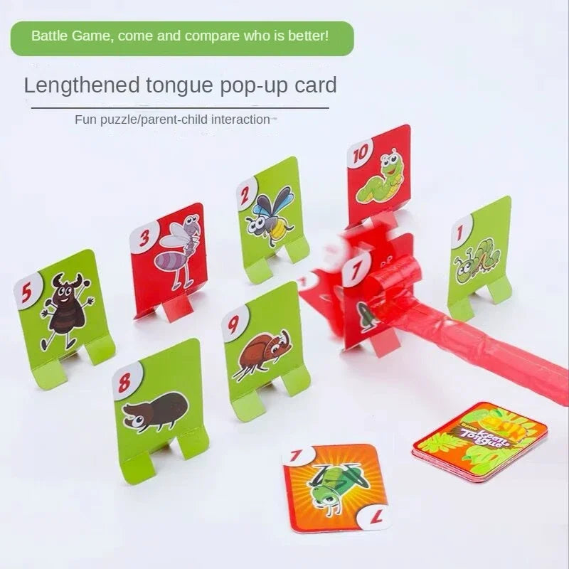 Lizard Mask Tongue Game | Two-Player Card Game for Parties