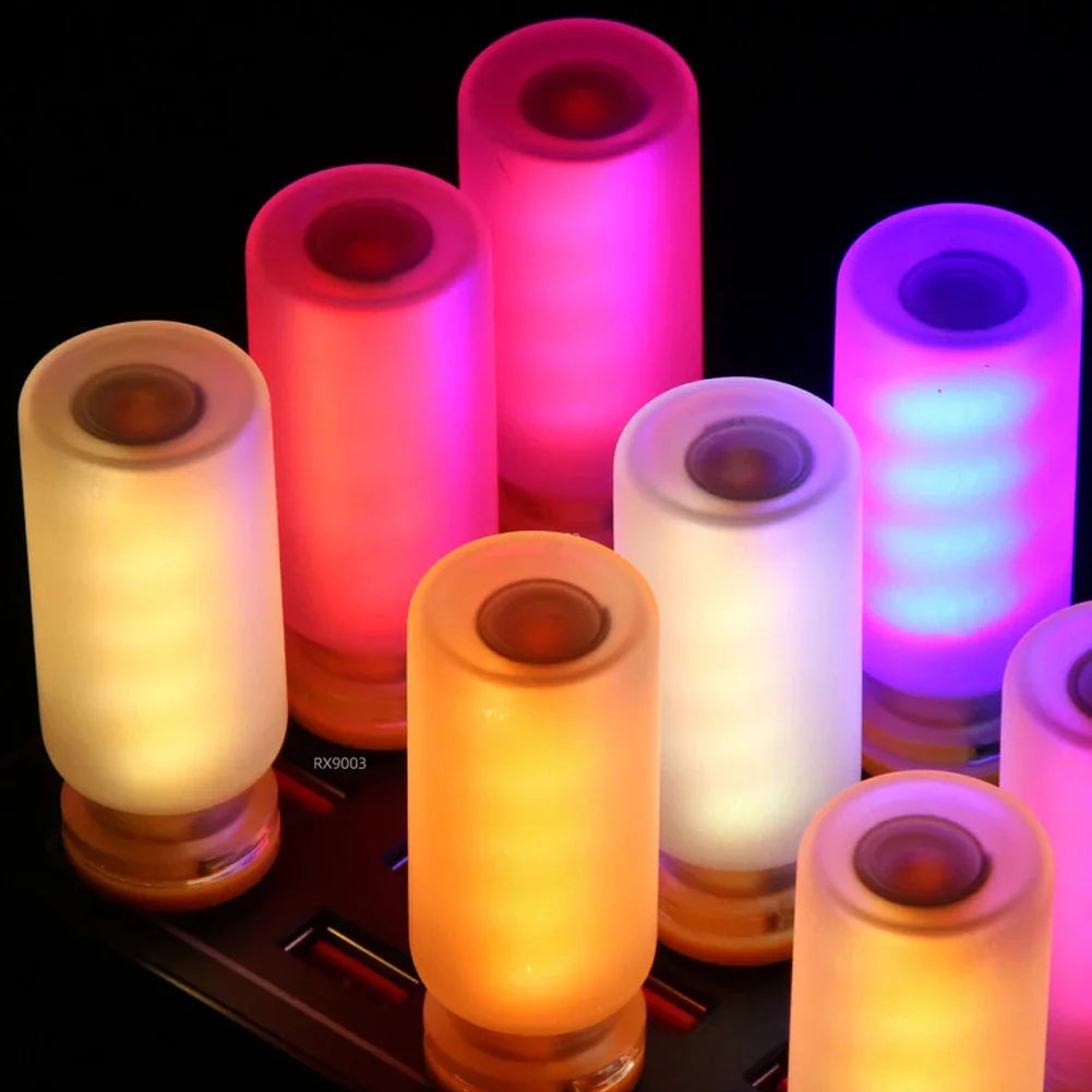 Frosted Glass USB Touch Control Car LED Atmosphere Light | Dimmable Night Decoration Lamp